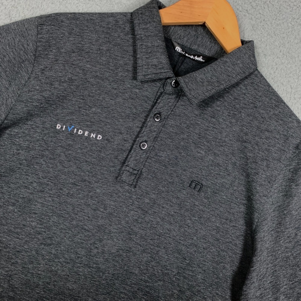 Travis Mathew The Zinna Polo Shirt Men's Large Heather Gray Pima Cotton NWT $99